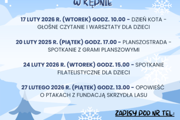 Ferie w&nbsp;bibliotece – zapraszamy dzieci i&nbsp;dorosłych!